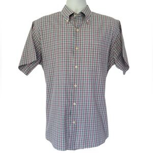 Peter Millar Plaid MS17W106CBS Short Sleeve Button-Down Shirt – Size L – NWOT
